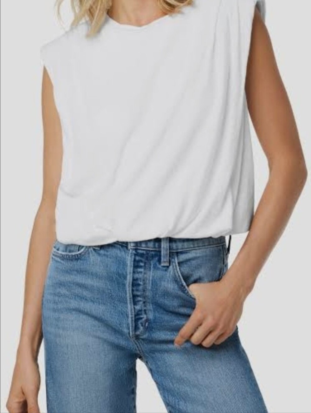 EUC - Joe's Jeans Arden Slub Sleeveless Padded Tee - Medium